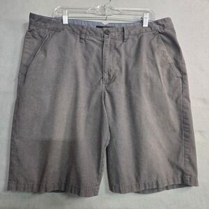 Vans Chino Shorts Gray Cotton Blend Flat Front Skateboard Casual Men's 38